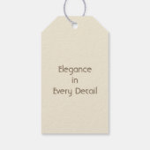 Dunkelbrauner Mikro-Blumen-Sand Geschenkanhänger (Rückseite)