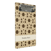 Dunkelbrauner Mikro-Blumen-Sand Mini Klemmbrett (Schrägansicht)