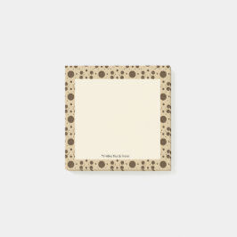 Dunkelbrauner Mikro-Blumen-Sand Post-it Klebezettel