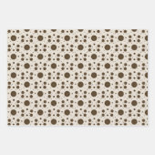 Dunkelbrauner Mikro-Blumen-Sand, Salbeigrün, beige Geschenkpapier Set (Vorderseite 3)