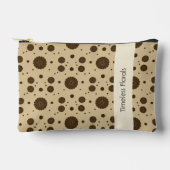 Dunkelbrauner Mikro-Blumen-Sand Zubehörtasche (Vorderseite)