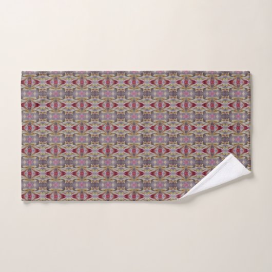 Dunkelbrauner Solid mit Pattern-Touch Badhandtuch Set (Handtuch)