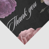 Dunkelbraunes, blumenschwarzes Brautparty Seidenpapier (Detail)