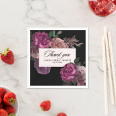 Dunkelbraunes, blumenschwarzes Brautparty Serviette (Beispiel)