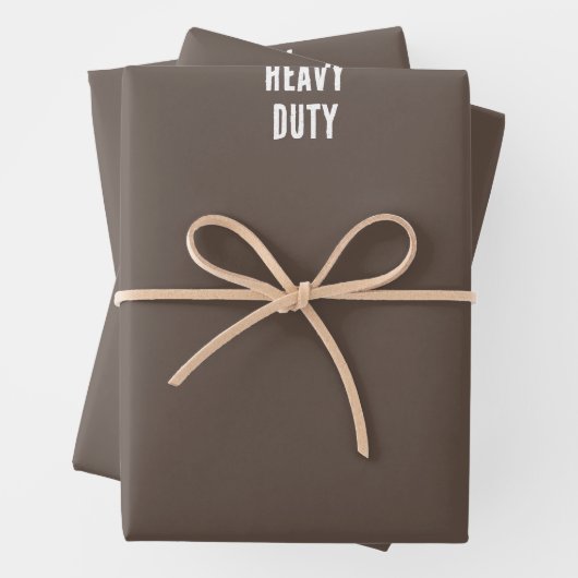 dunkelbraunes Hartpapier Geschenkpapier Set (Beispiel)