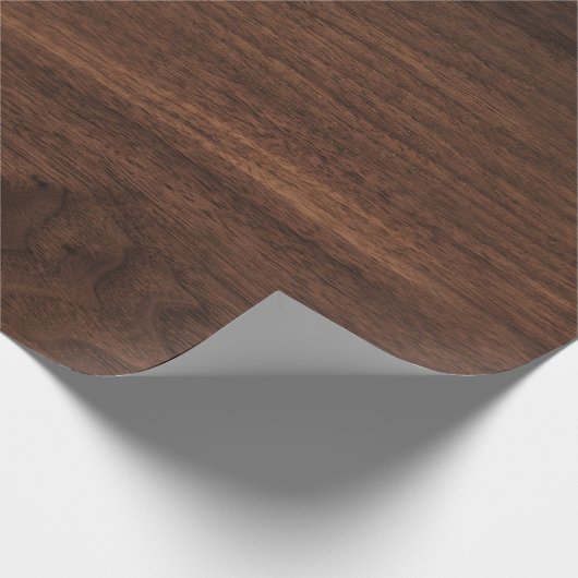 Dunkelbraunes Holz Rustikales Holz Wiederholmuster Geschenkpapier (Ecke)