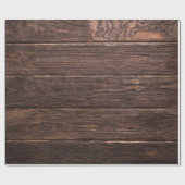 dunkelbraunes Holzumhüllungspapier Geschenkpapier (Flach)