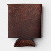 Dunkelbraunes Leder: echter Hintergrund der Textur Dosenkühler (Vorderseite)