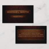 Dunkelbraunes Leder sieht braun aus Visitenkarte (Vorne/Hinten)