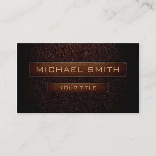 Dunkelbraunes Leder sieht braun aus Visitenkarte (Vorderseite)
