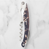 Dunkelbraunes Muster abstrakt Kellnermesser (Vorderseite)