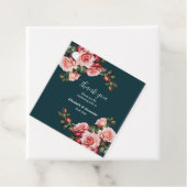 Dunkelbraunes Rosa und rote Rosen aquamarine Hochz Geschenkanhänger (Beispiel)