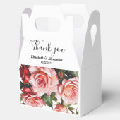 Dunkelbraunes Rosa und rote Rosen Hochzeit Geschenkschachtel (Geöffnet)