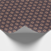 Dunkelbraunes Weihnachtswrapping Paper Geschenkpapier (Ecke)