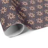 Dunkelbraunes Weihnachtswrapping Paper Geschenkpapier (Rolleneckpunkt)
