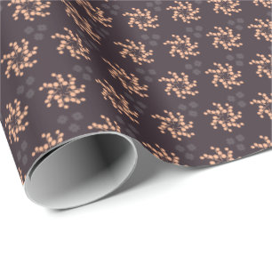 Dunkelbraunes Weihnachtswrapping Paper Geschenkpapier