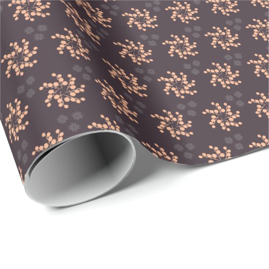 Dunkelbraunes Weihnachtswrapping Paper Geschenkpapier (Rolleneckpunkt)