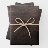 Dunkelbraunes Wrapping Paper Set 3 Geschenkpapier Set (Beispiel)