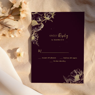 Dunkelburgunder Goldpeony UAWG Einladung