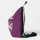 DUNKELBURGUNDY UND WEISSE BLUME CROSSBODY BAG (Rechts)