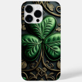 DUNKELE GREEN IRISH-KLEEBLATT ANGEBEN Case-Mate iPhone HÜLLE (Rückseite)