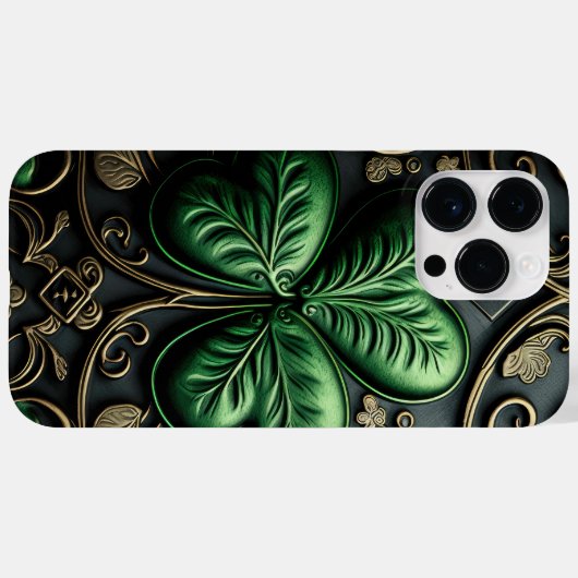 DUNKELE GREEN IRISH-KLEEBLATT ANGEBEN Case-Mate iPhone HÜLLE (Rückseite (Horizontal))