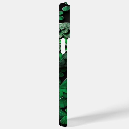 DUNKELE GREEN IRISH-KLEEBLATT ANGEBEN Case-Mate iPhone HÜLLE (Rückseite / Rechts)