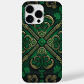 DUNKELE GREEN IRISH-KLEEBLATT ANGEBEN Case-Mate iPhone HÜLLE (Rückseite)