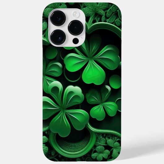 DUNKELE GREEN IRISH-KLEEBLATT ANGEBEN Case-Mate iPhone HÜLLE (Rückseite)