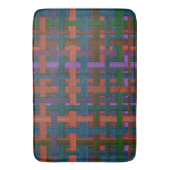 Dunkelfarben "kariert" im Stoff- oder Leinwand-Loo Badematte (Vorderseite Vertikal)