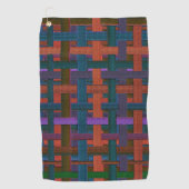 Dunkelfarben "kariert" im Stoff- oder Leinwand-Loo Golfhandtuch (Vorderseite)