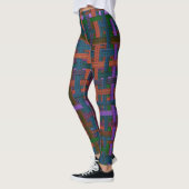 Dunkelfarben "kariert" im Stoff- oder Leinwand-Loo Leggings (Links)