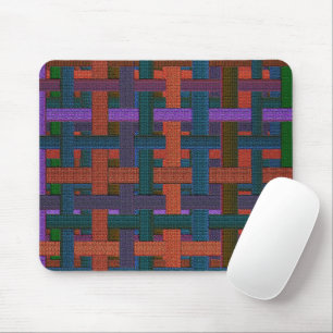 Dunkelfarben "kariert" im Stoff- oder Leinwand-Loo Mousepad