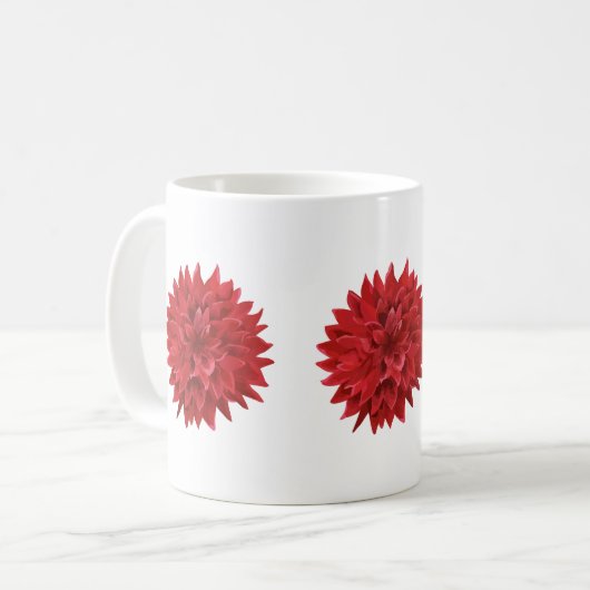 Dunkelfarbene Blume Kaffeetasse (Vorderseite Links)