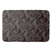 Dunkelfarbene, geschnitzte Spiralteile und glühend Badematte (Vorderseite)