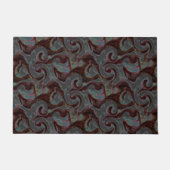 Dunkelfarbene, geschnitzte Spiralteile und glühend Fußmatte (Vorderseite)