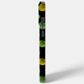 Dunkelfarbiges Muster iPhone 14 Pro Max Case (Rückseite / Links)