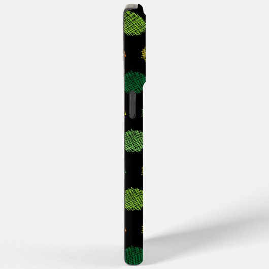 Dunkelfarbiges Muster iPhone 14 Pro Max Case (Rückseite / Rechts)