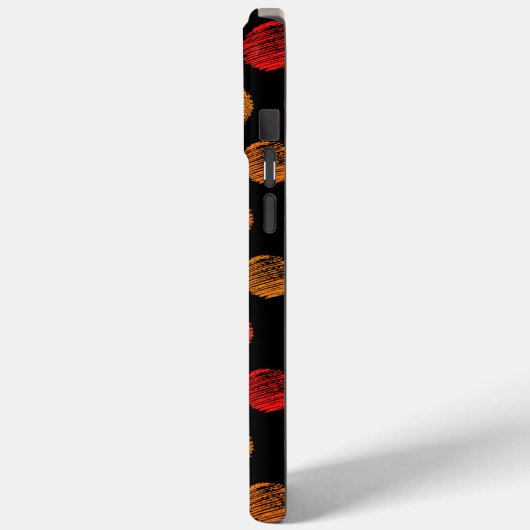 Dunkelfarbiges Muster iPhone 14 Pro Max Case (Rückseite / Links)