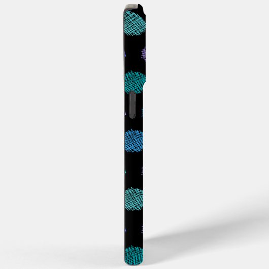 Dunkelfarbiges Muster iPhone 14 Pro Max Case (Rückseite / Rechts)