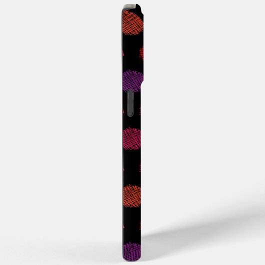 Dunkelfarbiges Muster iPhone 15 Pro Max Case (Rückseite / Rechts)