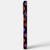 Dunkelfarbiges Muster iPhone 16 Pro Max Case (Rückseite / Links)