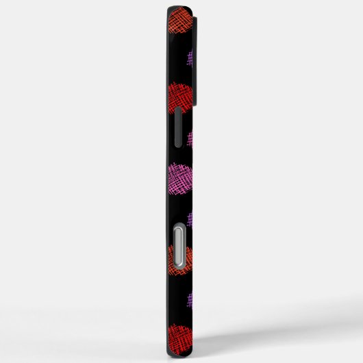 Dunkelfarbiges Muster iPhone 16 Pro Max Case (Rückseite / Rechts)