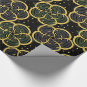 Dunkelfärbungsmuster mit Blumenziermuster Geschenkpapier (Ecke)