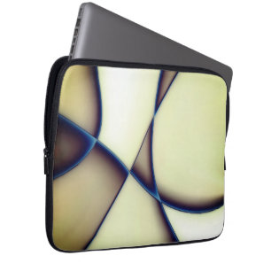 Dunkelgekrümmte Linien auf blauem Schatten über Cr Laptopschutzhülle