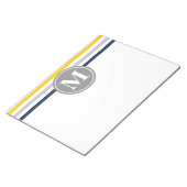 Dunkelgelb-Streifen-Monogramm Notizblock (angewinkelt)