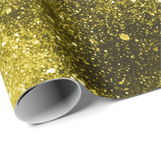 Dunkelgelbe abstrakte Galaxie Geschenkpapier (Rolleneckpunkt)