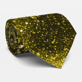 Dunkelgelbe abstrakte Galaxie Krawatte (Gerollt)