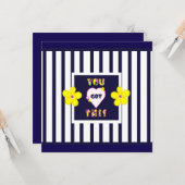 Dunkelgelbe Blume Karte (Vorderseite/Rückseite Beispiel)