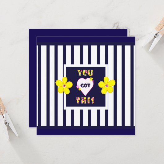 Dunkelgelbe Blume Karte (Vorderseite/Rückseite Beispiel)